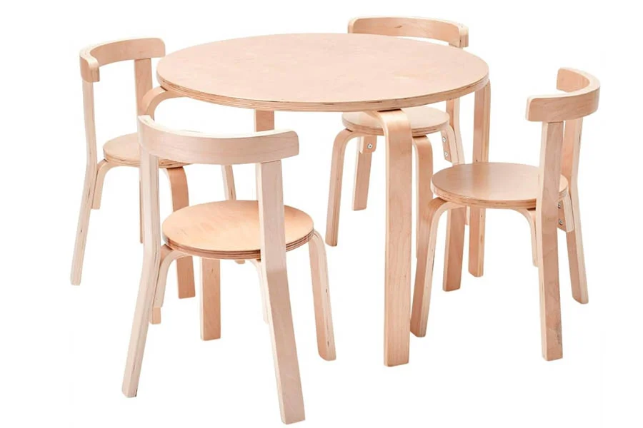 Child-Friendly Curved Back Chairs