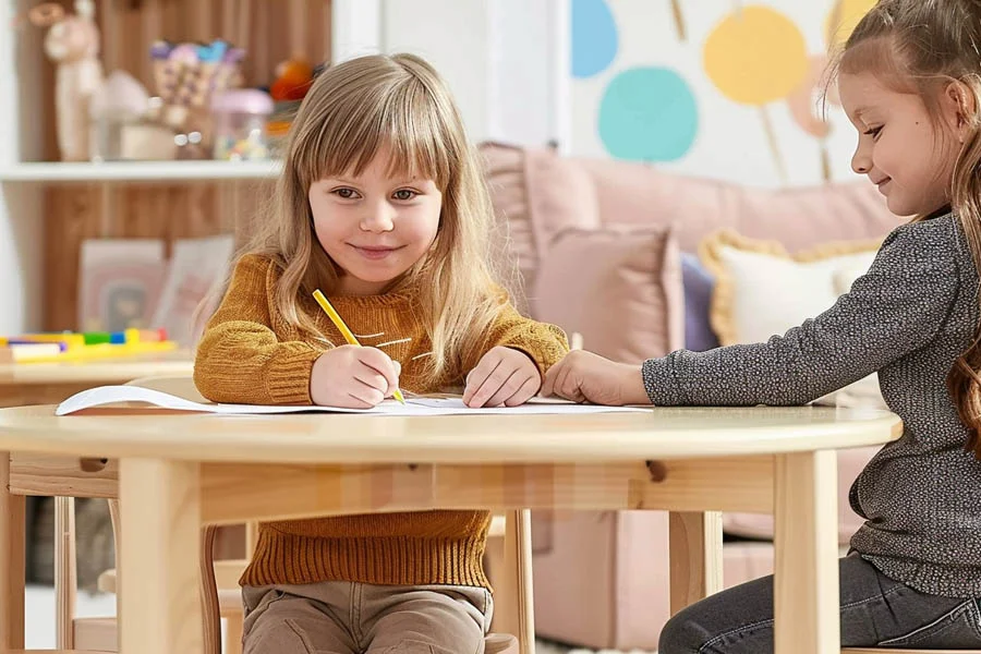 Child-Friendly Curved Back Chairs