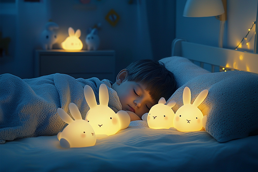 Soft Silicone Bunny Lamp with USB