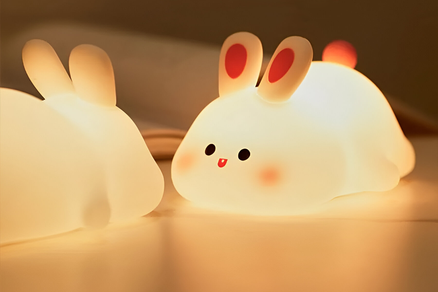 Silicone Rabbit LED Night Lamp