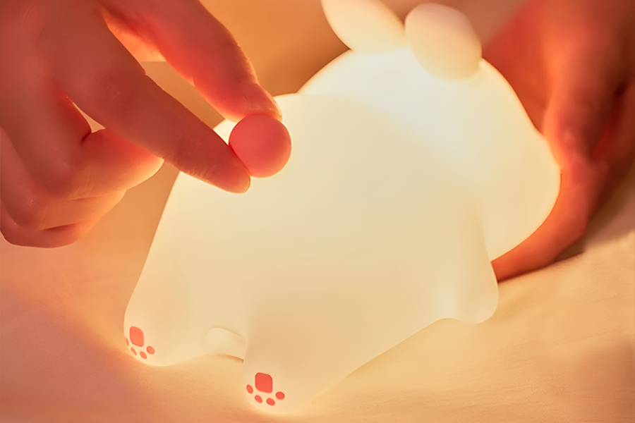 Silicone Rabbit LED Night Lamp