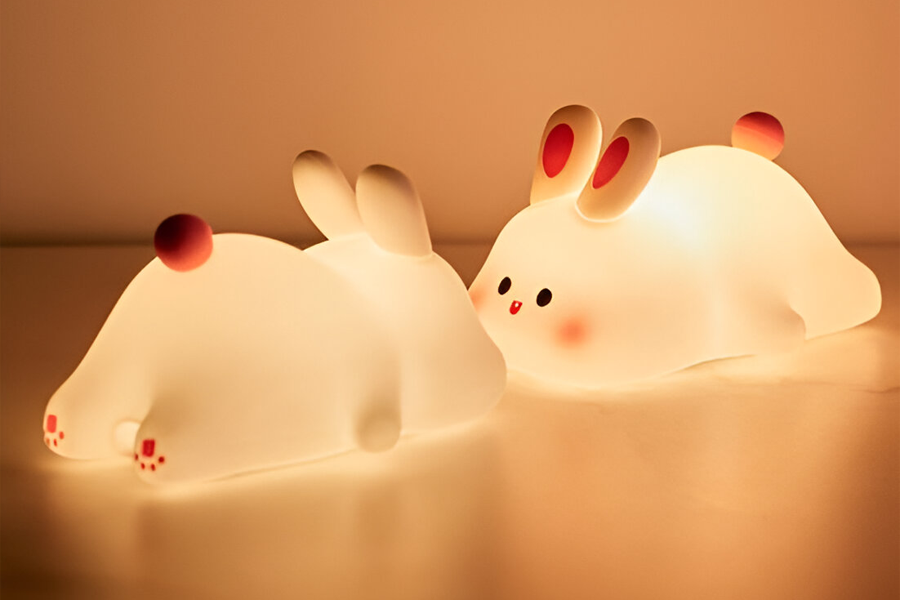 Soft Silicone Bunny Lamp with USB